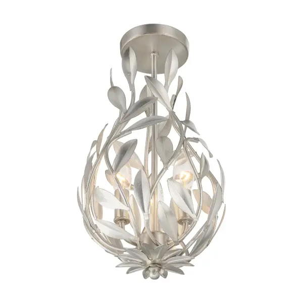Broche 9" Semi Flush Mount in Matte White - Image 20