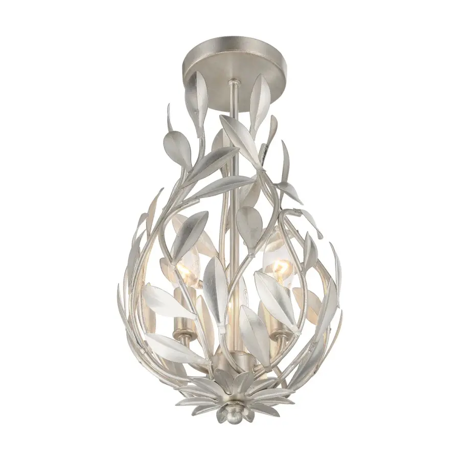 Broche 9" Semi Flush Mount in Matte White - Image 20
