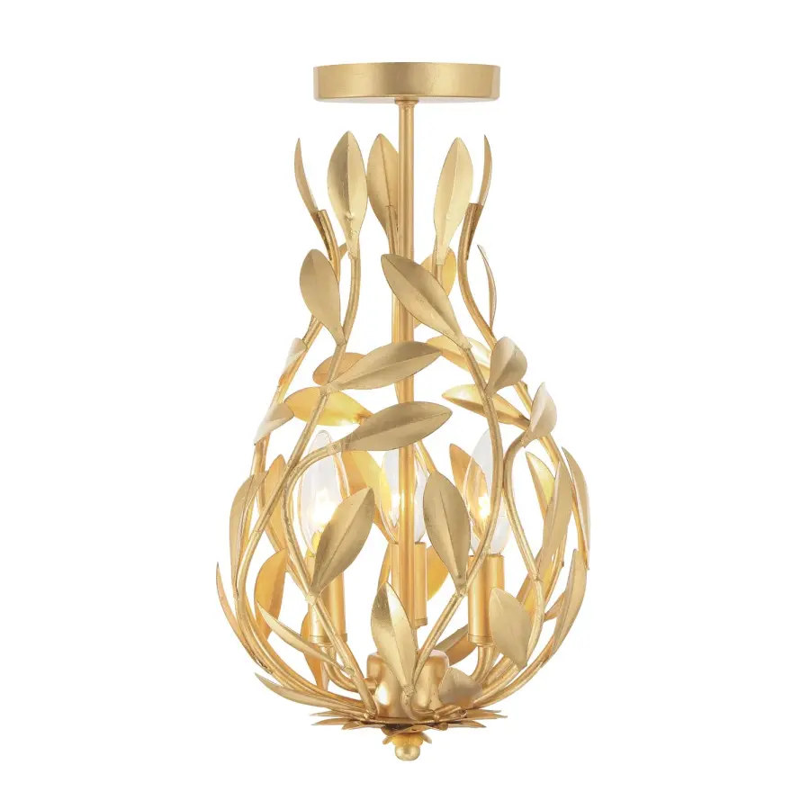 Broche 9" Semi Flush Mount in Matte White - Image 3