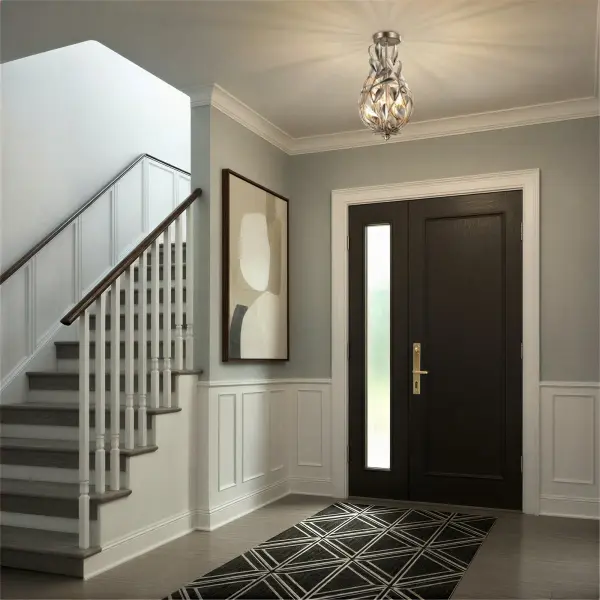 Broche 9" Semi Flush Mount in Matte White - Image 22