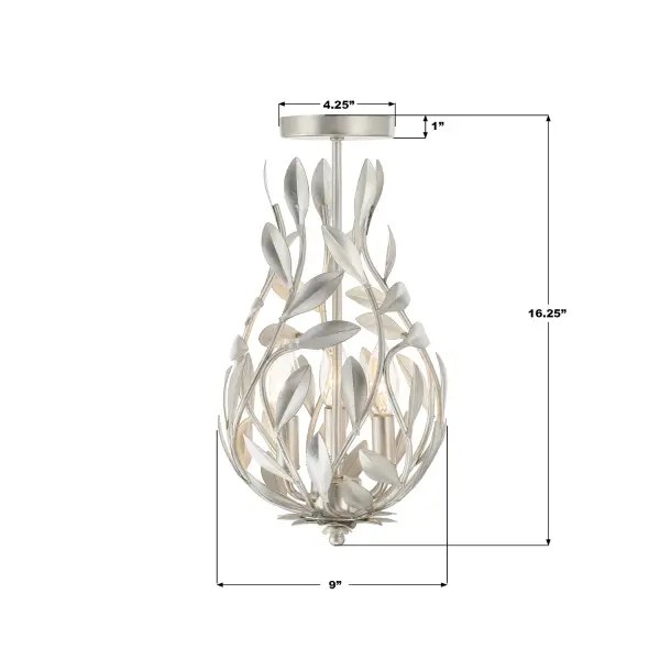 Broche 9" Semi Flush Mount in Matte White - Image 23