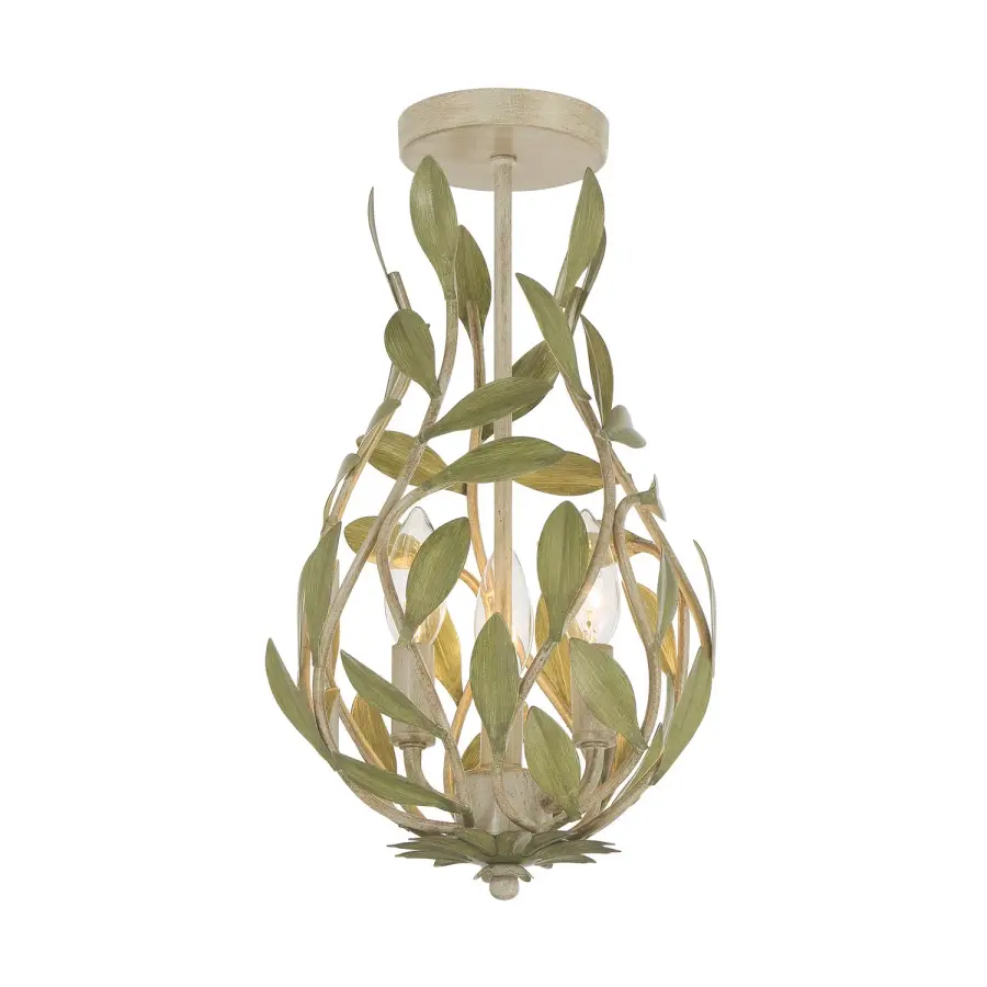 Broche 9" Semi Flush Mount in Matte White - Image 25