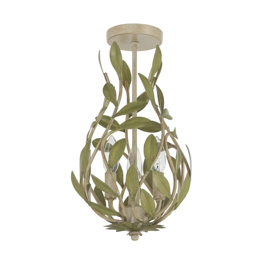 Broche 9" Semi Flush Mount in Matte White - Image 26