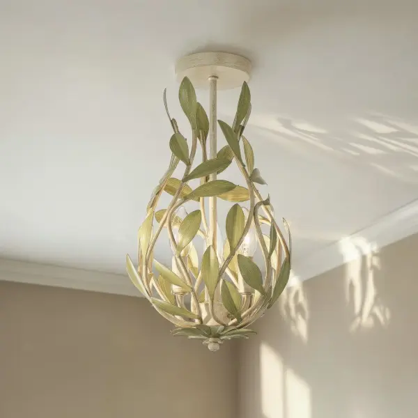 Broche 9" Semi Flush Mount in Matte White - Image 30