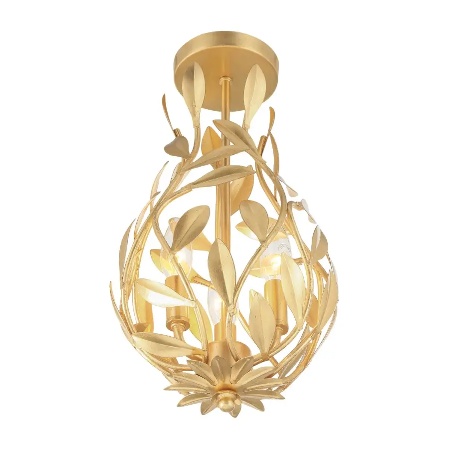 Broche 9" Semi Flush Mount in Matte White - Image 4