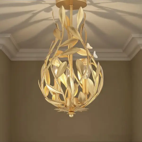 Broche 9" Semi Flush Mount in Matte White - Image 6