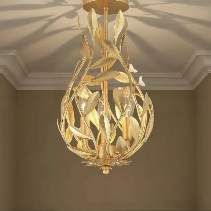Broche 9" Semi Flush Mount in Matte White - Image 6