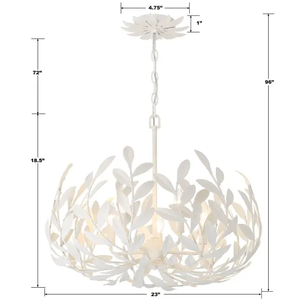 Broche 23" Chandelier in Champagne Green Tea - Image 15