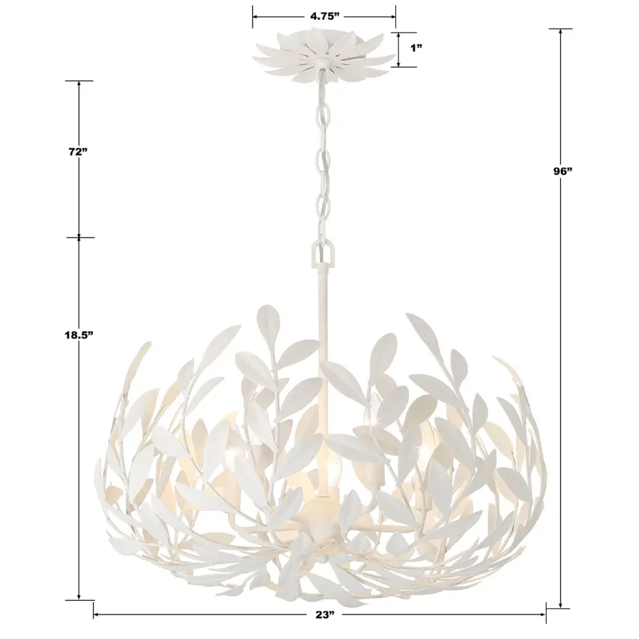 Broche 23" Chandelier in Champagne Green Tea - Image 15