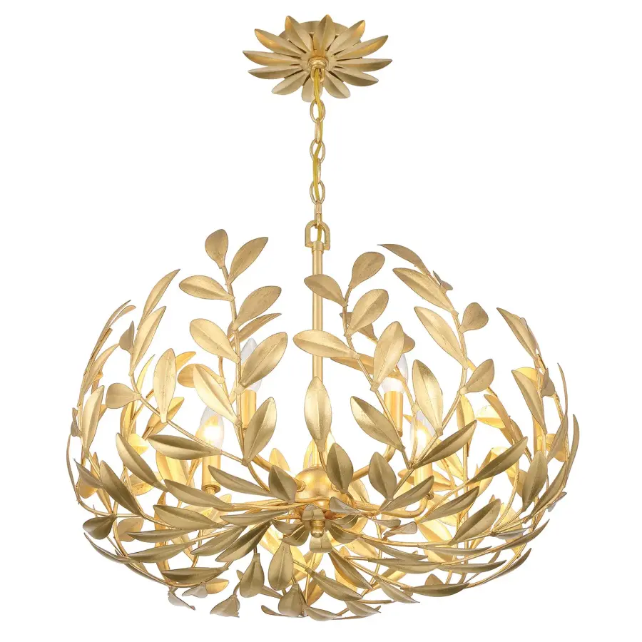 Broche 23" Chandelier in Champagne Green Tea - Image 4