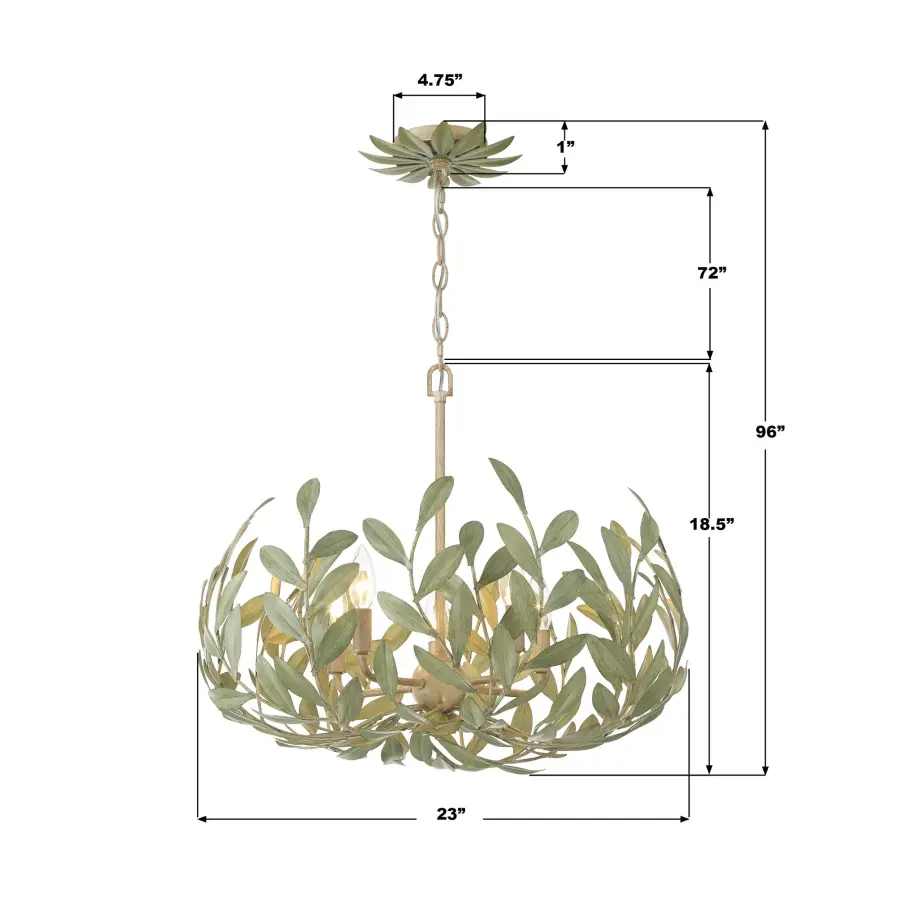 Broche 23" Chandelier in Champagne Green Tea - Image 31