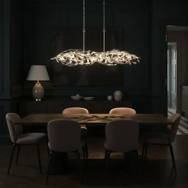 Broche 50.5" Linear Chandelier in Antique Gold - Image 22
