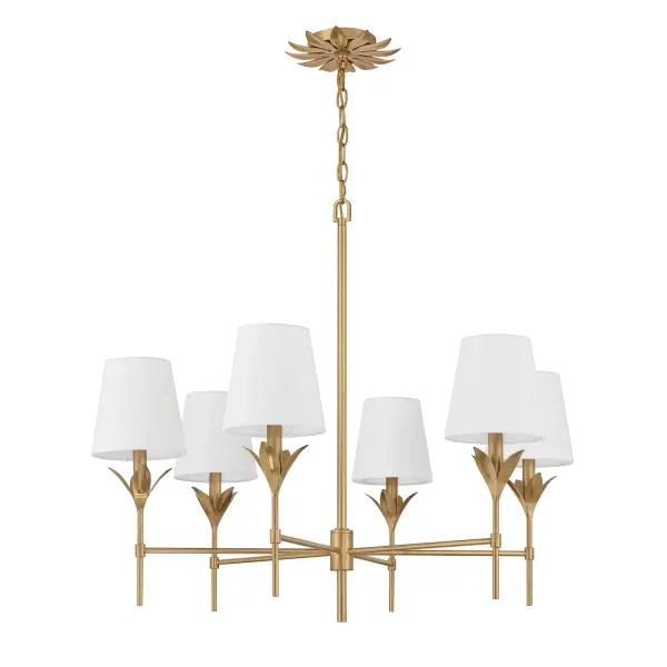 Broche 32" Chandelier in Antique Gold - Image 2