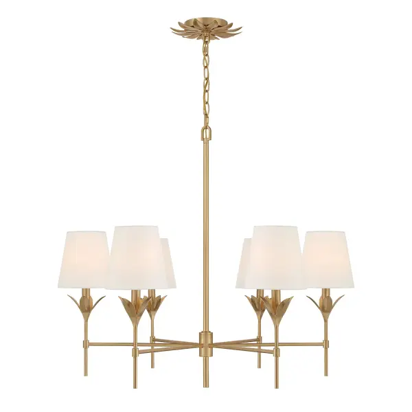 Broche 32" Chandelier in Antique Gold - Image 3