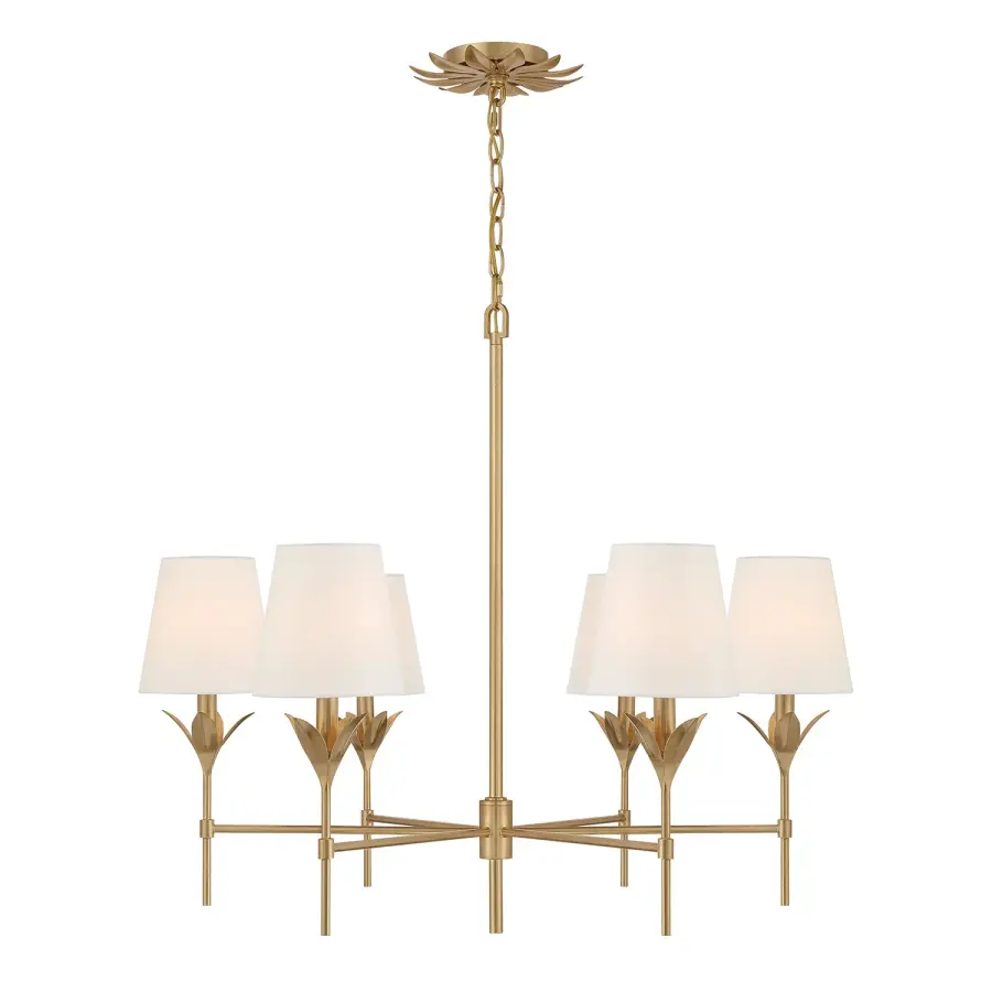 Broche 32" Chandelier in Antique Gold - Image 3