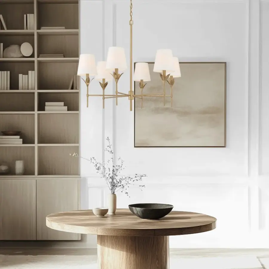 Broche 32" Chandelier in Antique Gold - Image 6