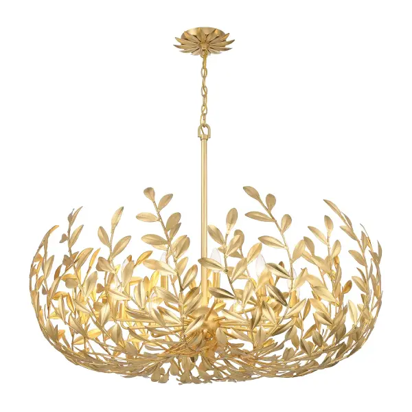 Broche 42" Chandelier in Champagne Green Tea - Image 1