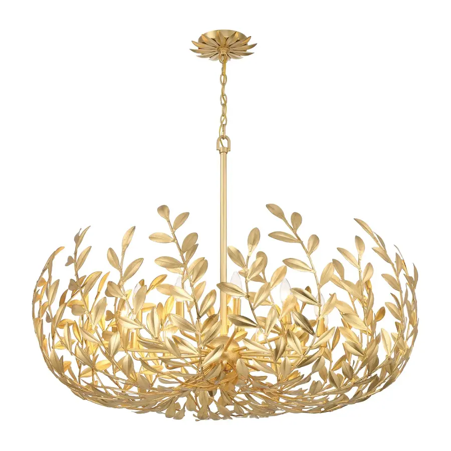 Broche 42" Chandelier in Champagne Green Tea - Image 1