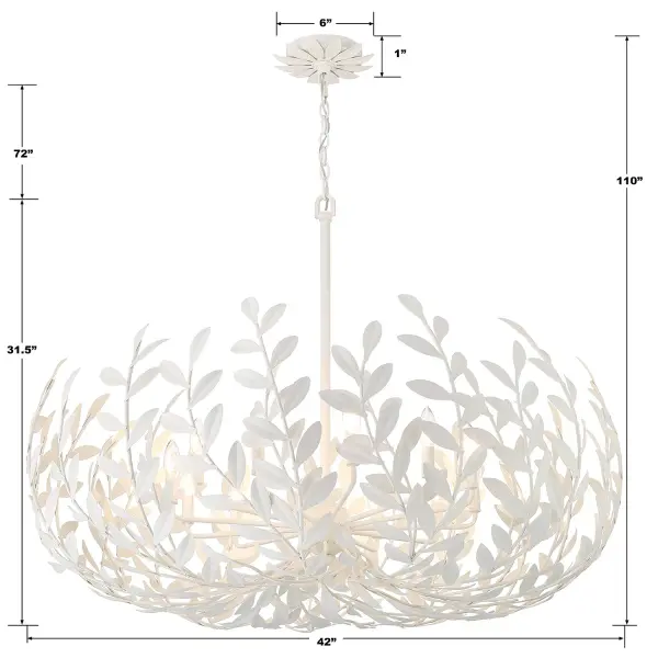 Broche 42" Chandelier in Champagne Green Tea - Image 16