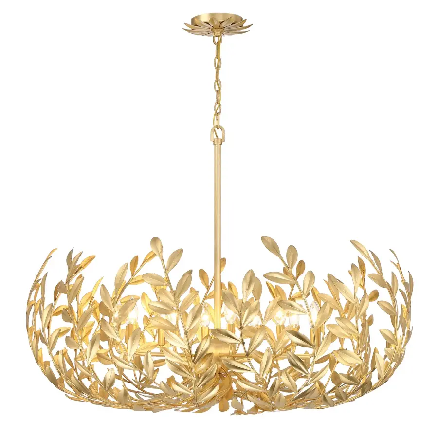 Broche 42" Chandelier in Champagne Green Tea - Image 3
