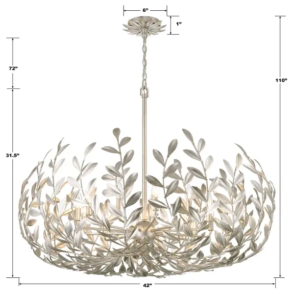 Broche 42" Chandelier in Champagne Green Tea - Image 24