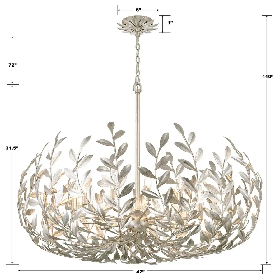 Broche 42" Chandelier in Champagne Green Tea - Image 24