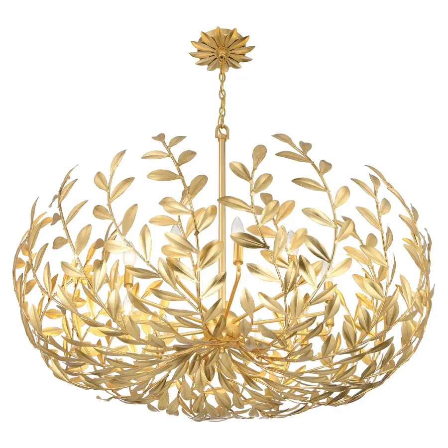 Broche 42" Chandelier in Champagne Green Tea - Image 4
