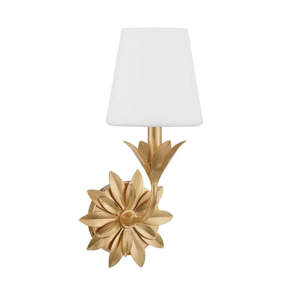 Broche 6.5" Antique Gold Sconce - Image 2