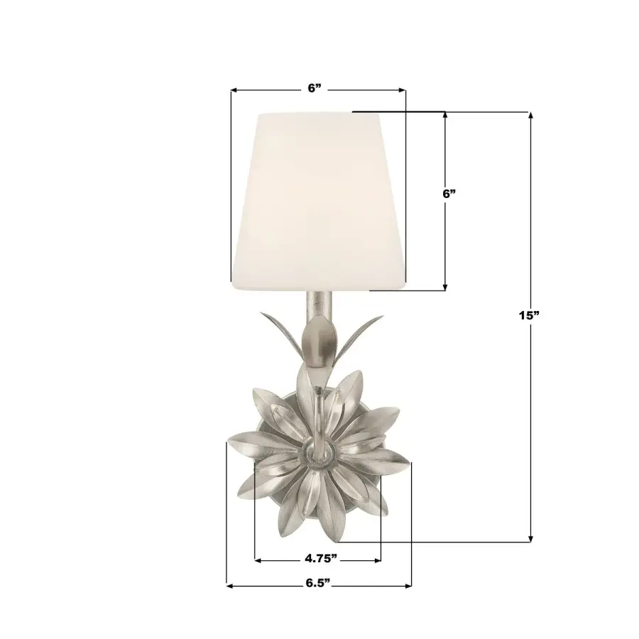 Broche 6.5" Antique Gold Sconce - Image 23