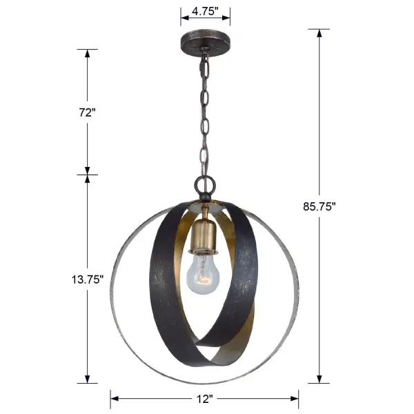Luna 12" Chandelier - Image 5