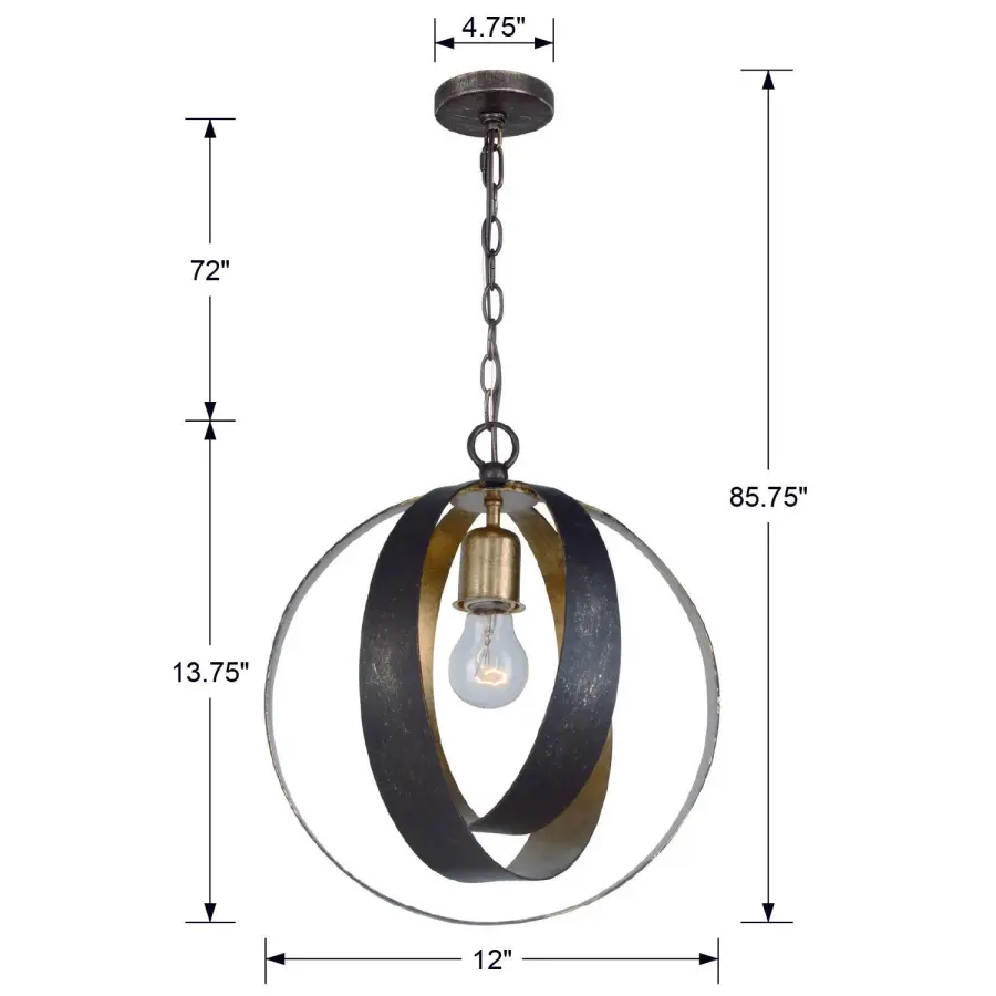 Luna 12" Chandelier - Image 5