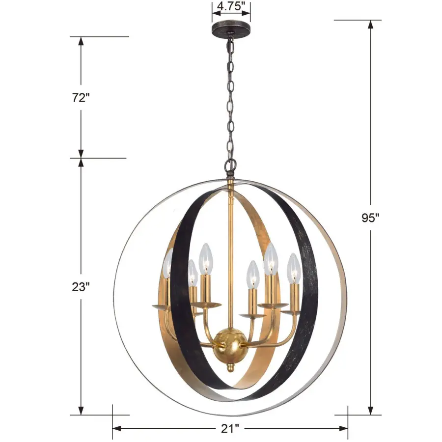 Luna 21" Chandelier - Image 6