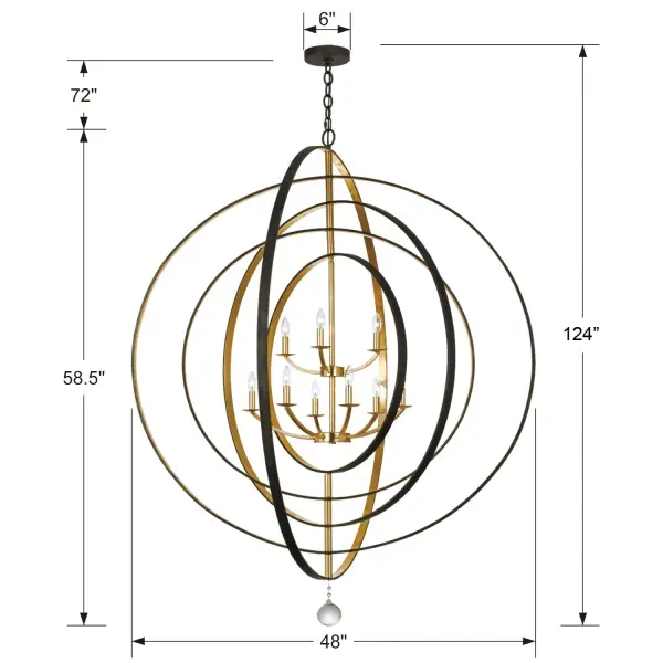 Luna 48" Chandelier - Image 6