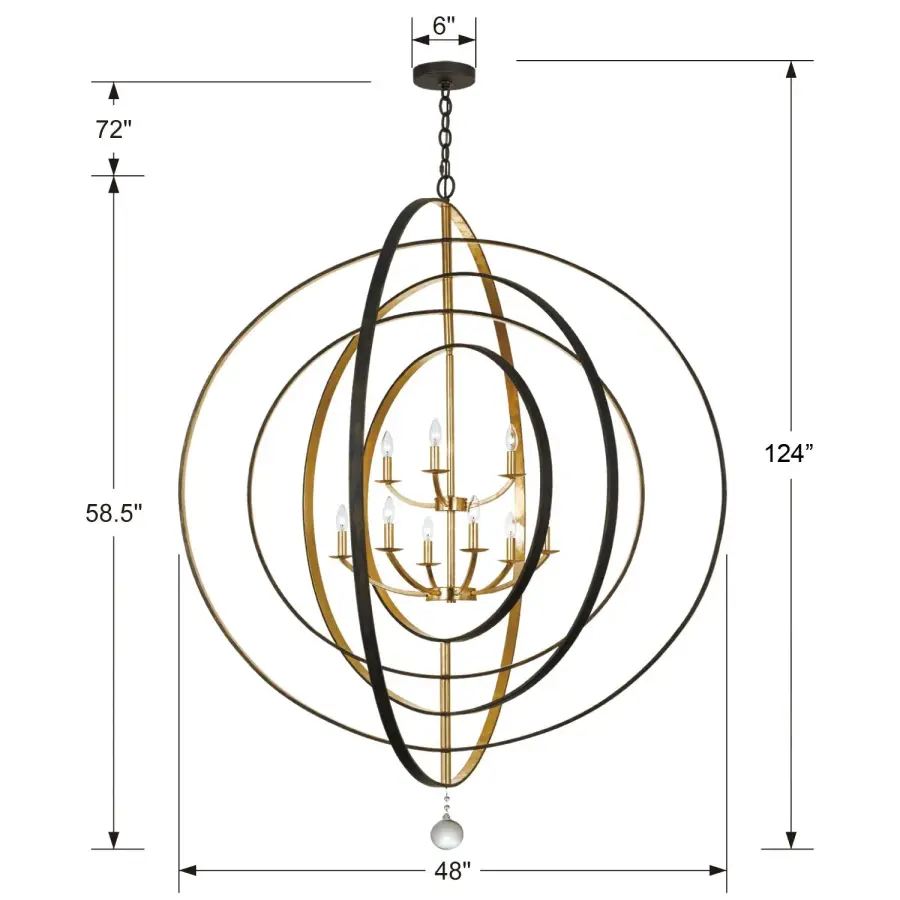 Luna 48" Chandelier - Image 6