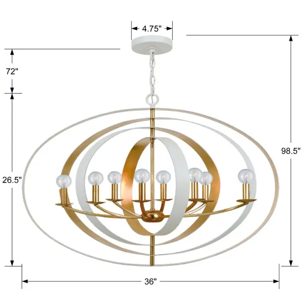 Luna 36" Oval Chandelier - Image 15