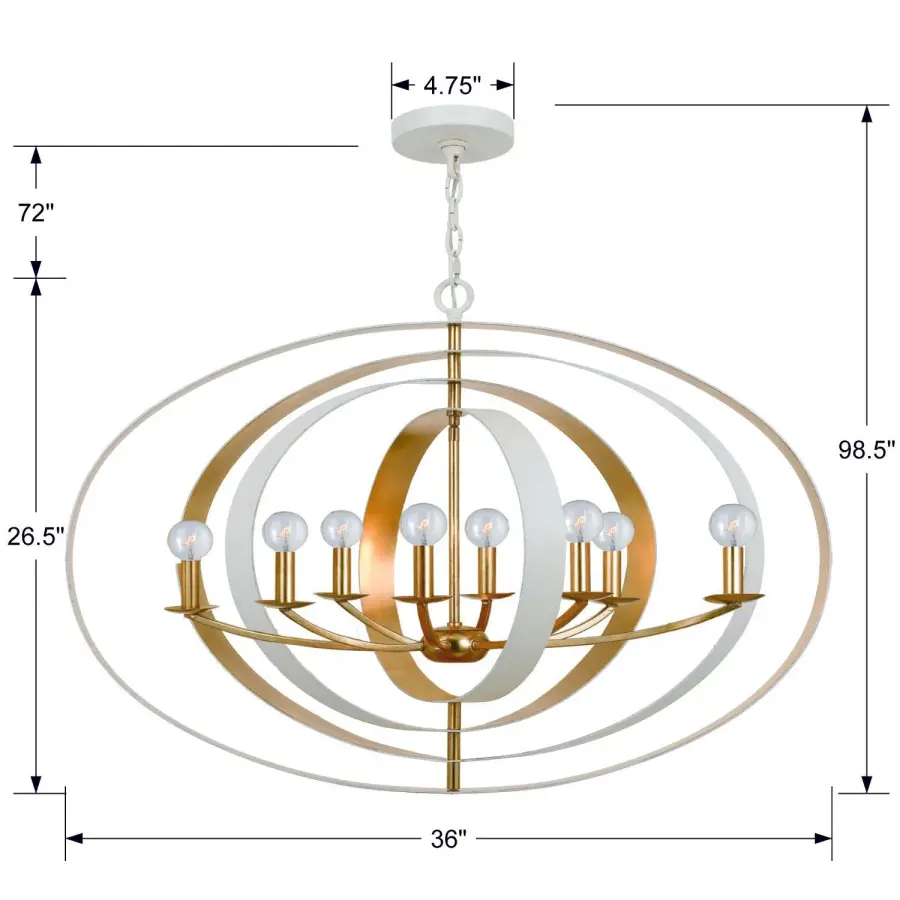 Luna 36" Oval Chandelier - Image 15