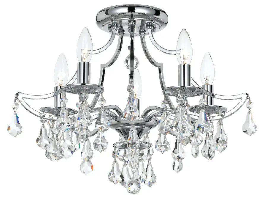 Cedar 18.5" Semi Flush Mount in Polished Chrome - Image 1
