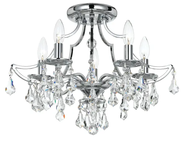 Cedar 18.5" Semi Flush Mount in Vibrant Gold - Image 1