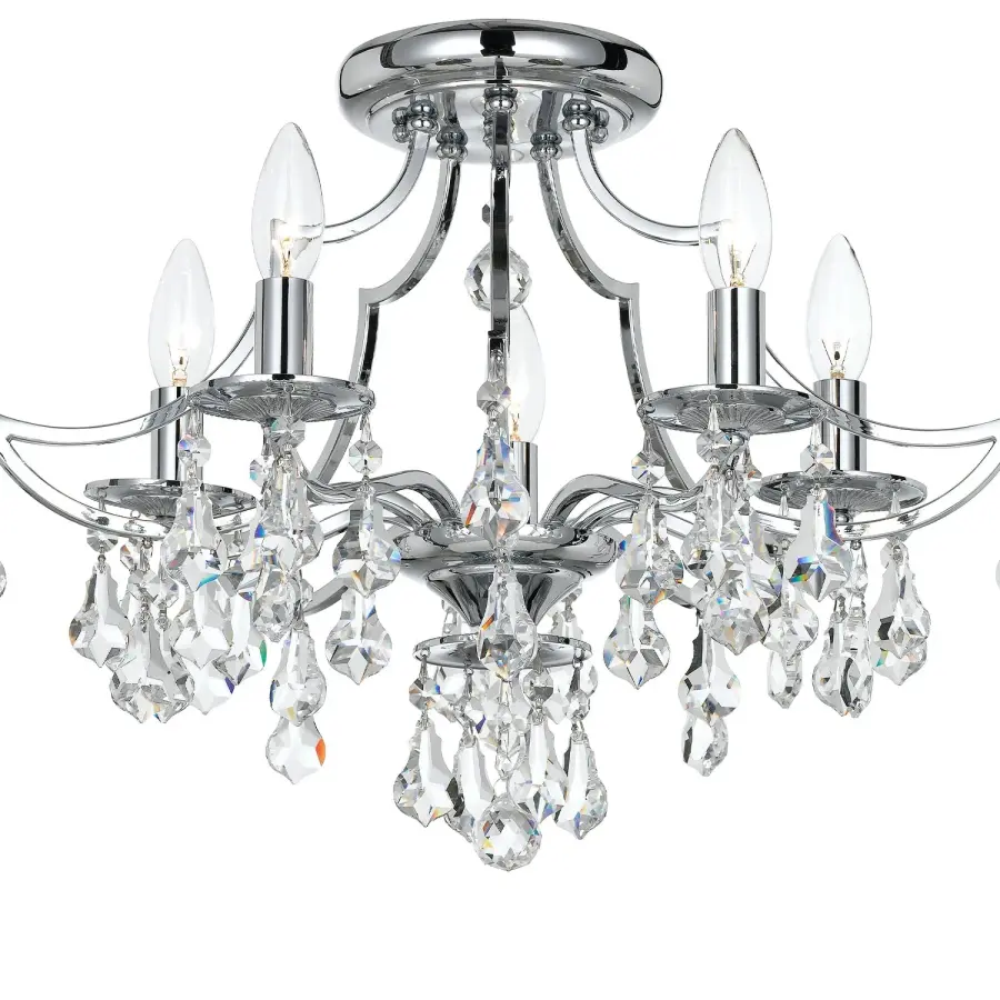 Cedar 18.5" Semi Flush Mount in Vibrant Gold - Image 3
