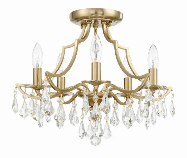 Cedar 18.5" Semi Flush Mount in Vibrant Gold - Image 8