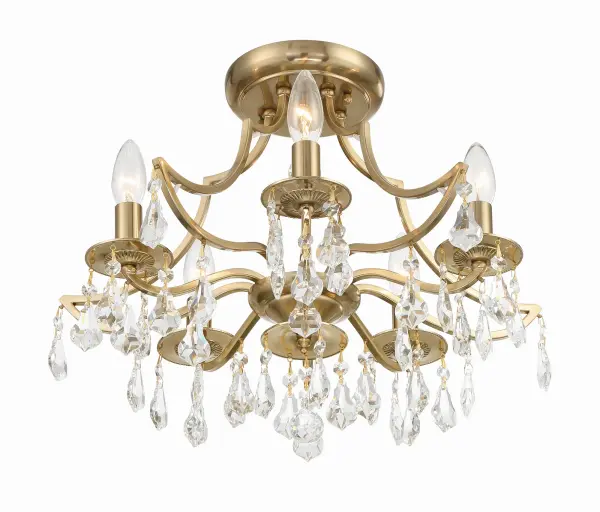 Cedar 18.5" Semi Flush Mount in Vibrant Gold - Image 9