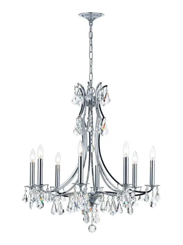 Cedar 28" Crystal Chandelier in Vibrant Gold - Image 1