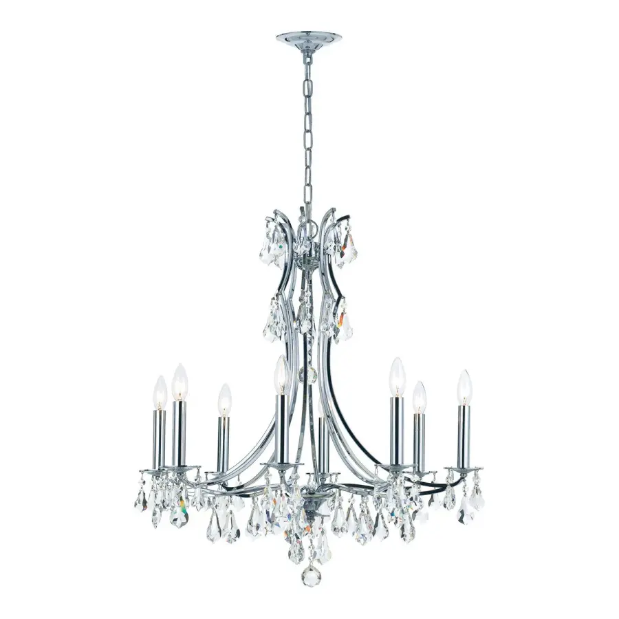 Cedar 28" Crystal Chandelier in Vibrant Gold - Image 2