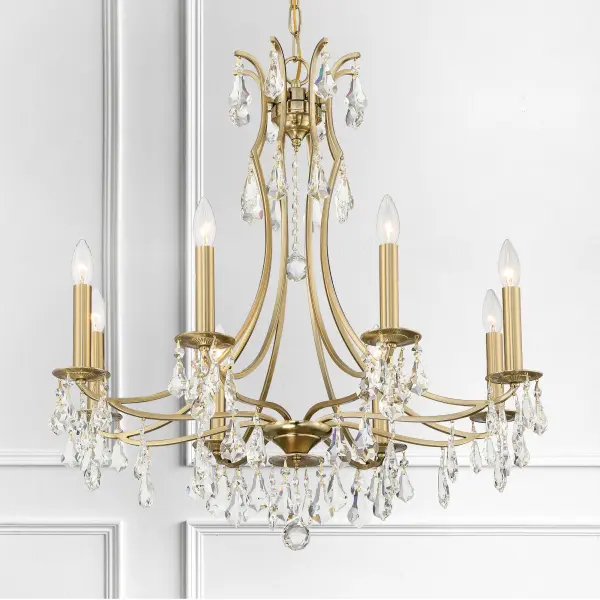 Cedar 28" Crystal Chandelier in Vibrant Gold - Image 13