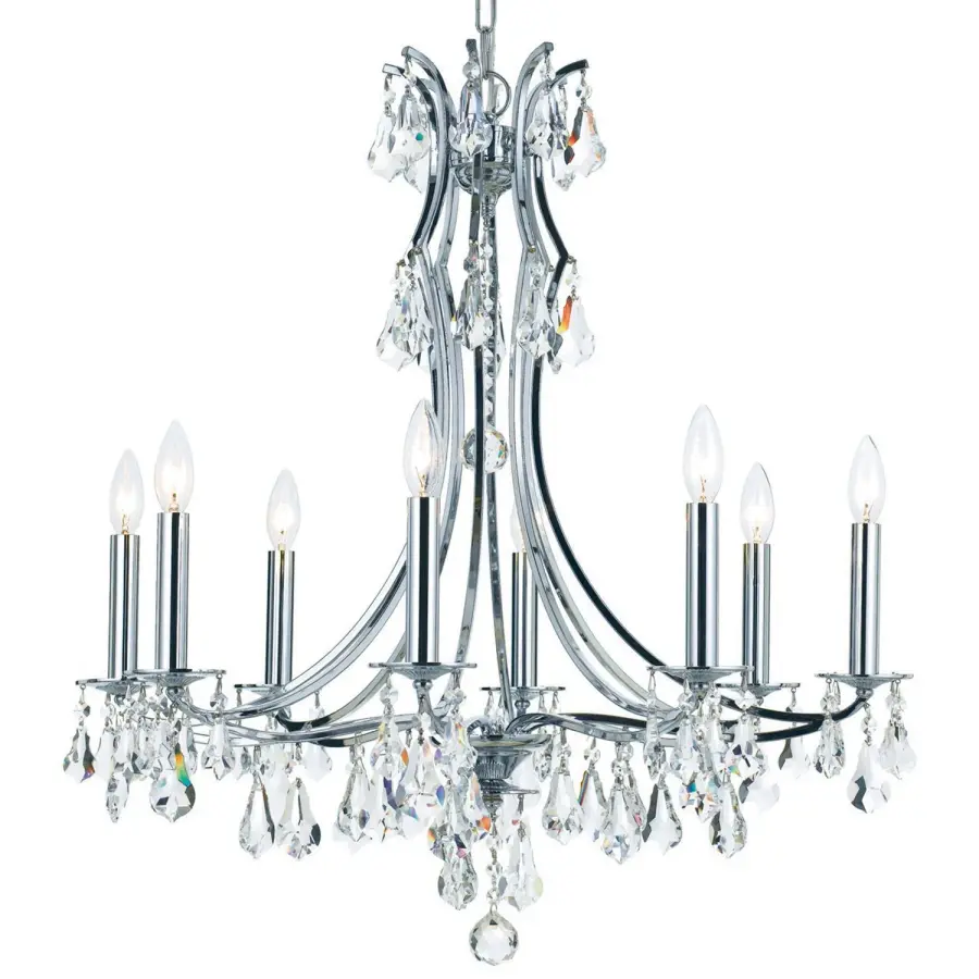 Cedar 28" Crystal Chandelier in Vibrant Gold - Image 3