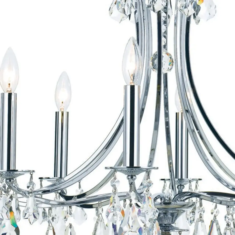 Cedar 28" Crystal Chandelier in Vibrant Gold - Image 4