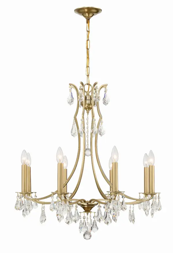 Cedar 28" Crystal Chandelier in Vibrant Gold - Image 8