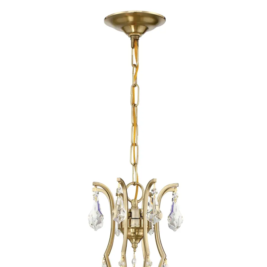Cedar 28" Crystal Chandelier in Vibrant Gold - Image 10