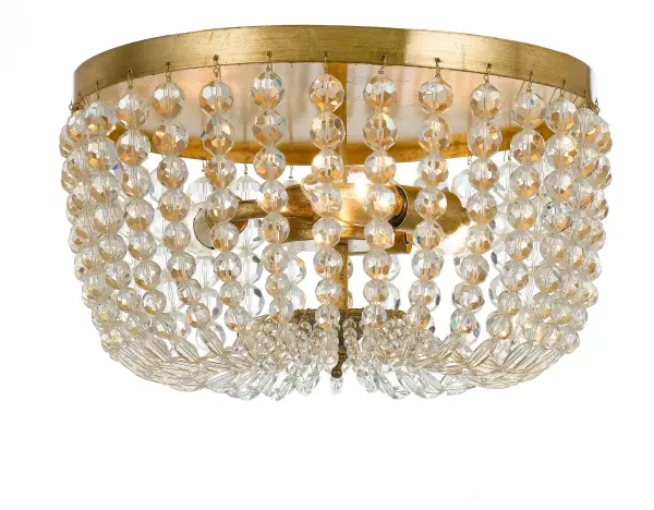 Rylee 12.5" Flush Mount in Antique Gold - Image 1