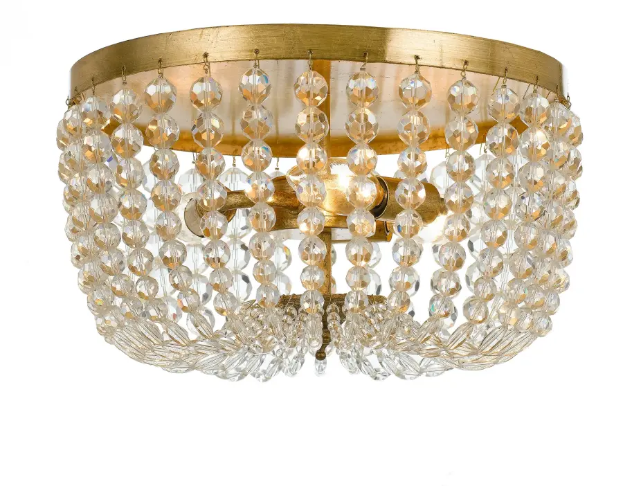 Rylee 12.5" Flush Mount in Antique Gold - Image 1